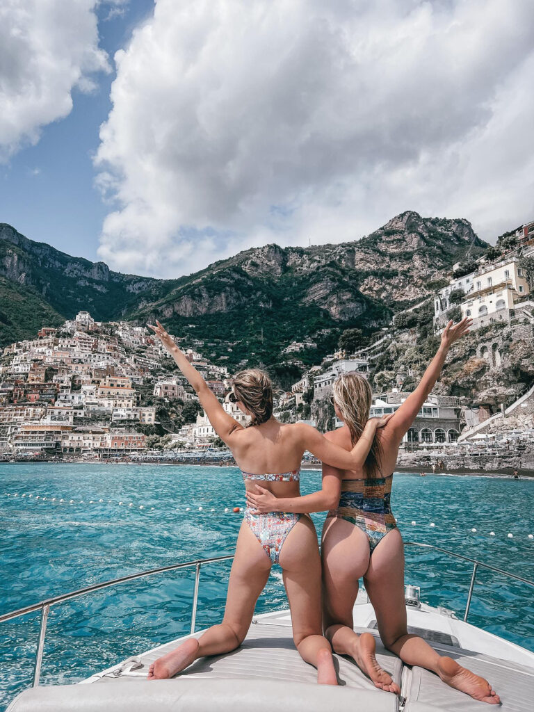 enjoy the view of Positano with the amalfi coast boat tours